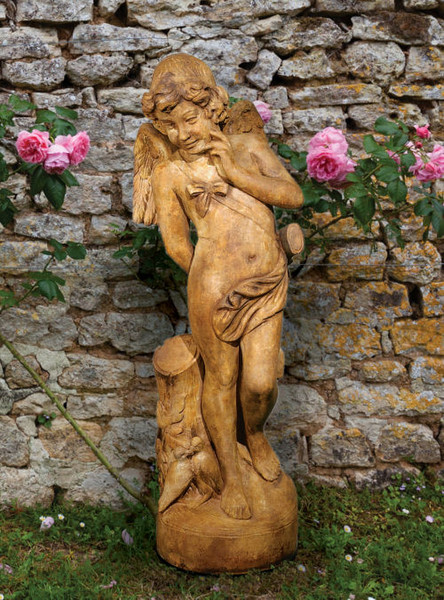 Cupid Sculpture Large Cast Stone Statue Romantic Love Classical